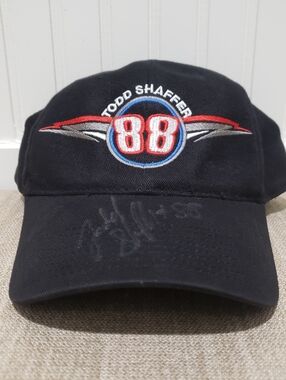 TODD SHAFFER #88 Autographed Cotton Otto Gary Beam Racing Cap (OSFM) Black/Red